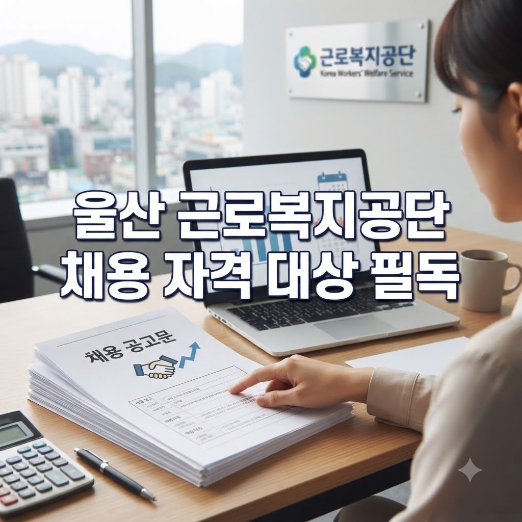 울산 근로복지공단 채용 지원 자격과 대상 확인