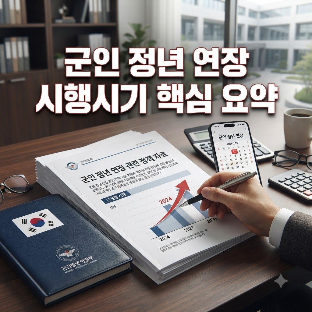 군인 정년연장 시행시기 대상과 조건 한눈에 보기