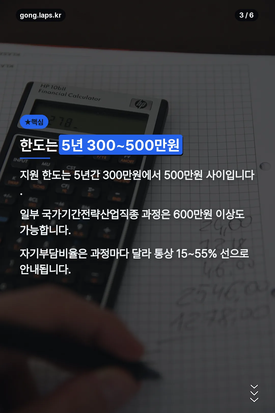 지원 한도 5년 300~500만원
